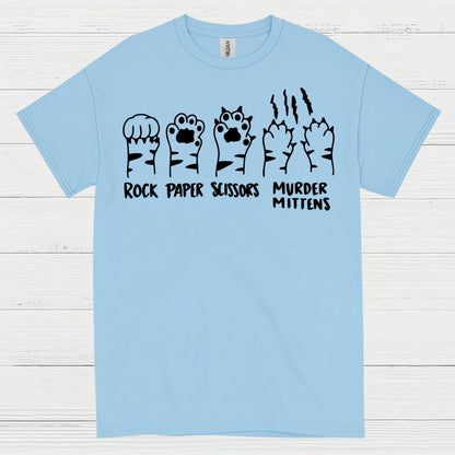 Rock Paper Scissors Cat Humor T Shirt