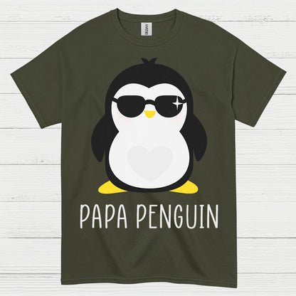 Papa Penguin Cute Family Graphic T Shirt