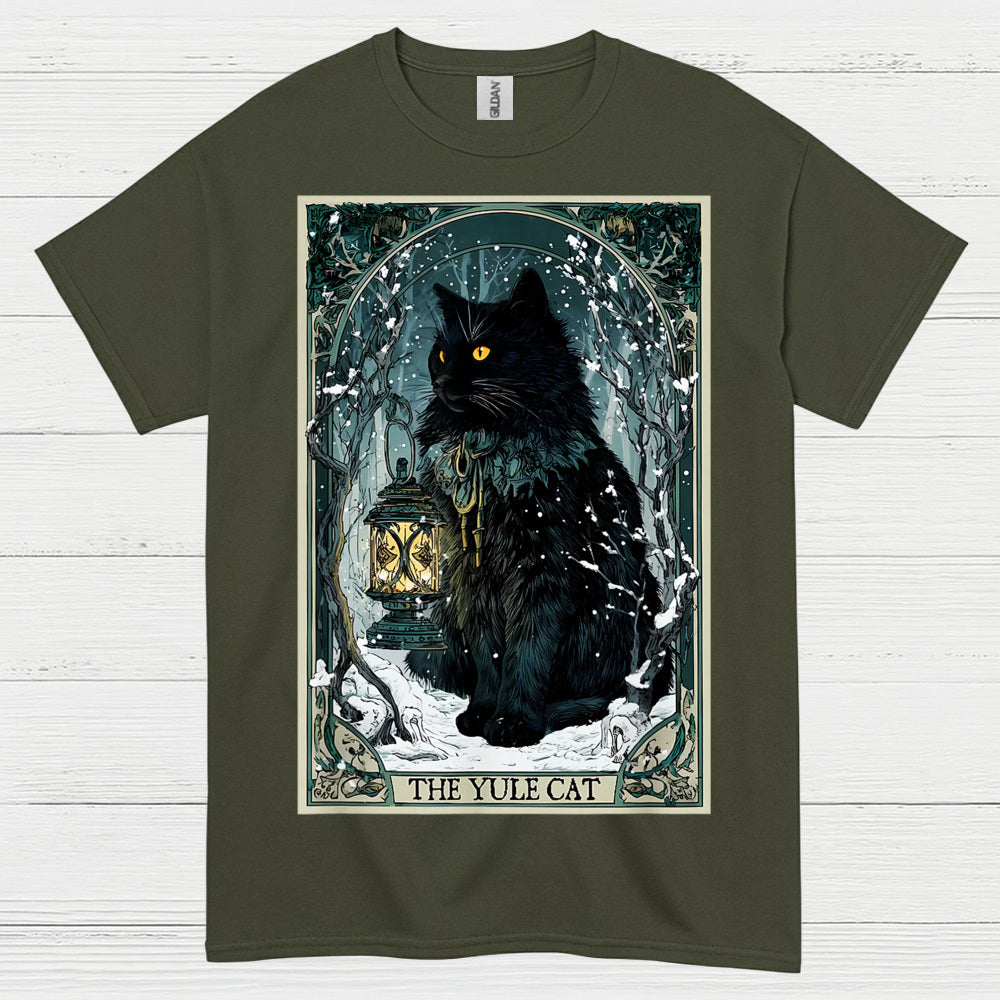 Yule Cat Winter Art T Shirt