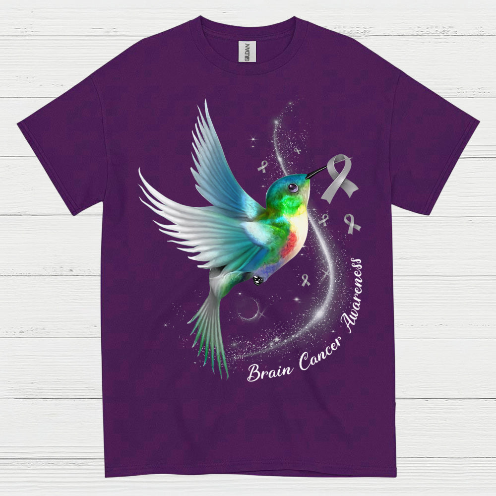 Brain Cancer Awareness Hummingbird T Shirt
