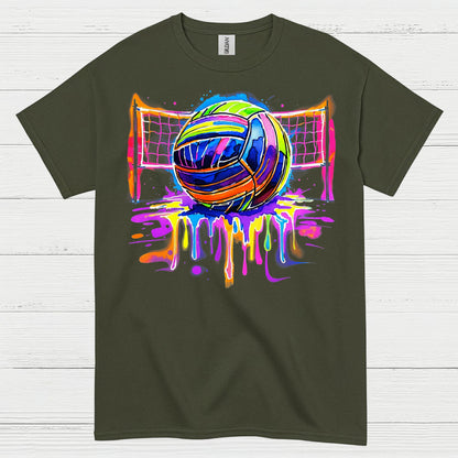 Colorful Volleyball Art T Shirt