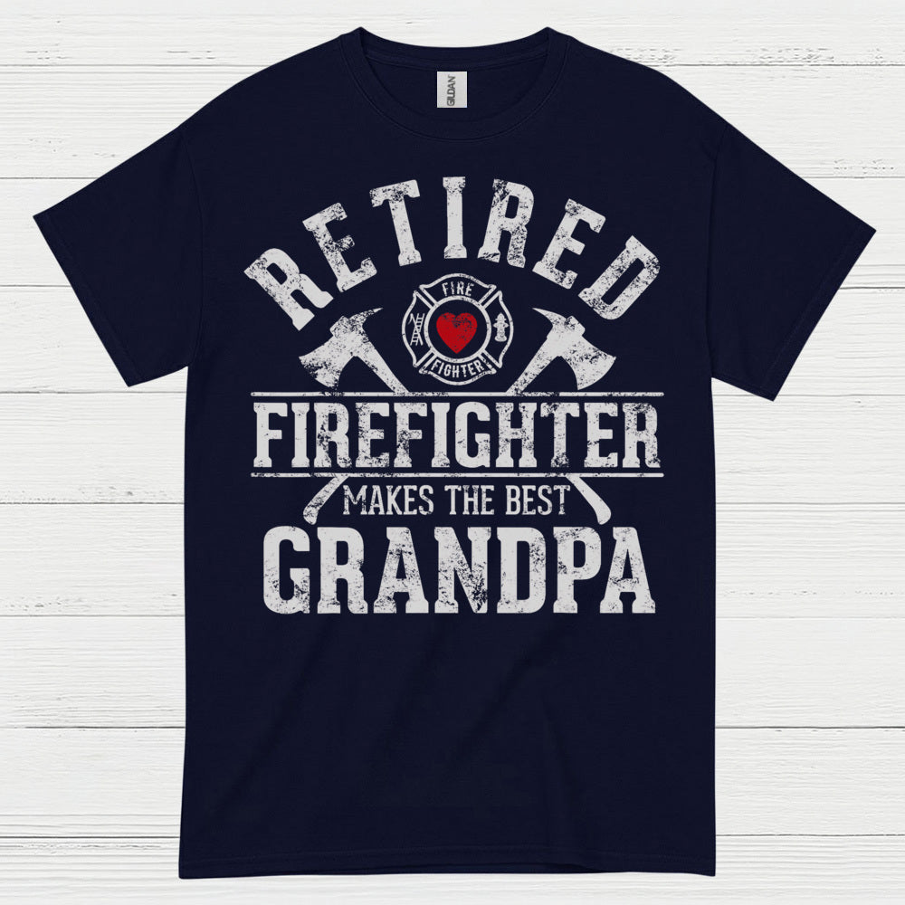 Retired Firefighter Makes The Best Grandpa T Shirt