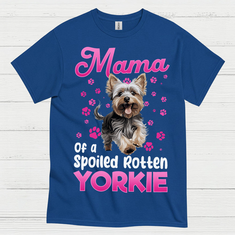 Cute Yorkie Mama Spoiled Dog Mom T Shirt