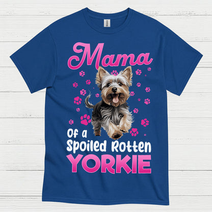 Cute Yorkie Mama Spoiled Dog Mom T Shirt