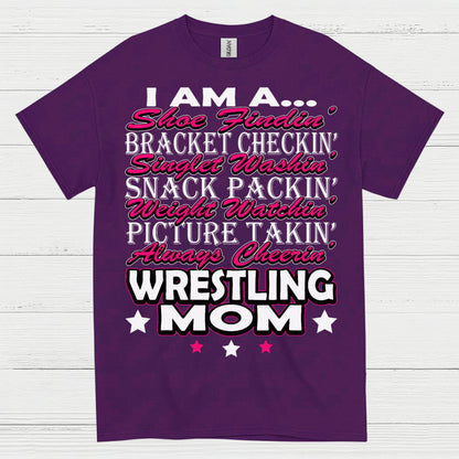 Wrestling Mom Always Cheering T Shirt