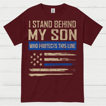I Stand Behind My Son Who Protects This Line T Shirt