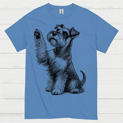 Cute Schnauzer Paw Art Dog Lover T Shirt