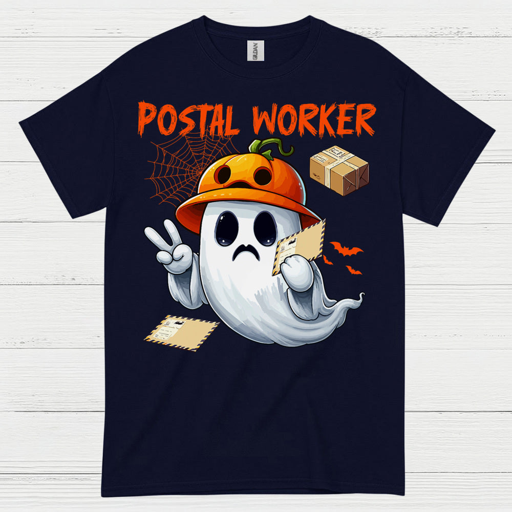Halloween Postal Worker Ghost T Shirt