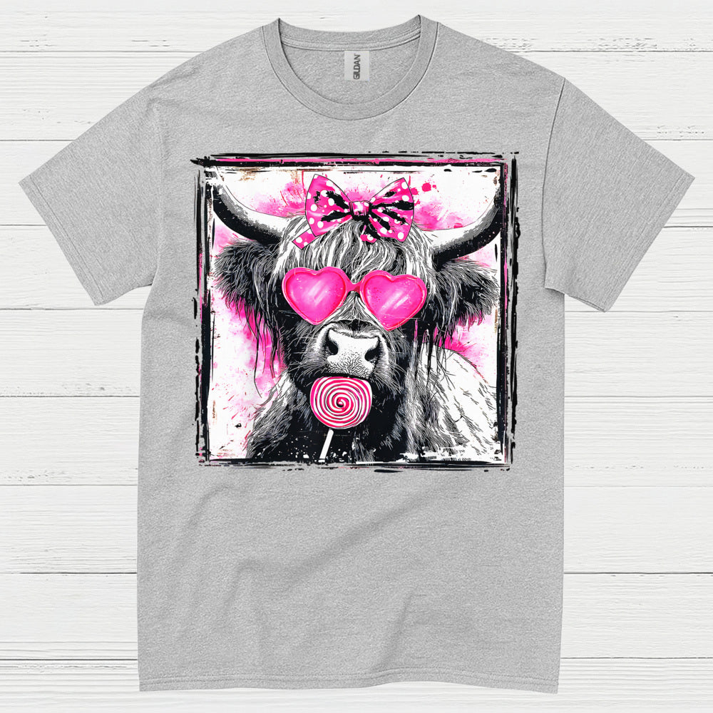 Cute Cow Heart Glasses T Shirt