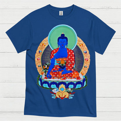 Blue Buddha Sacred Art Meditation T Shirt