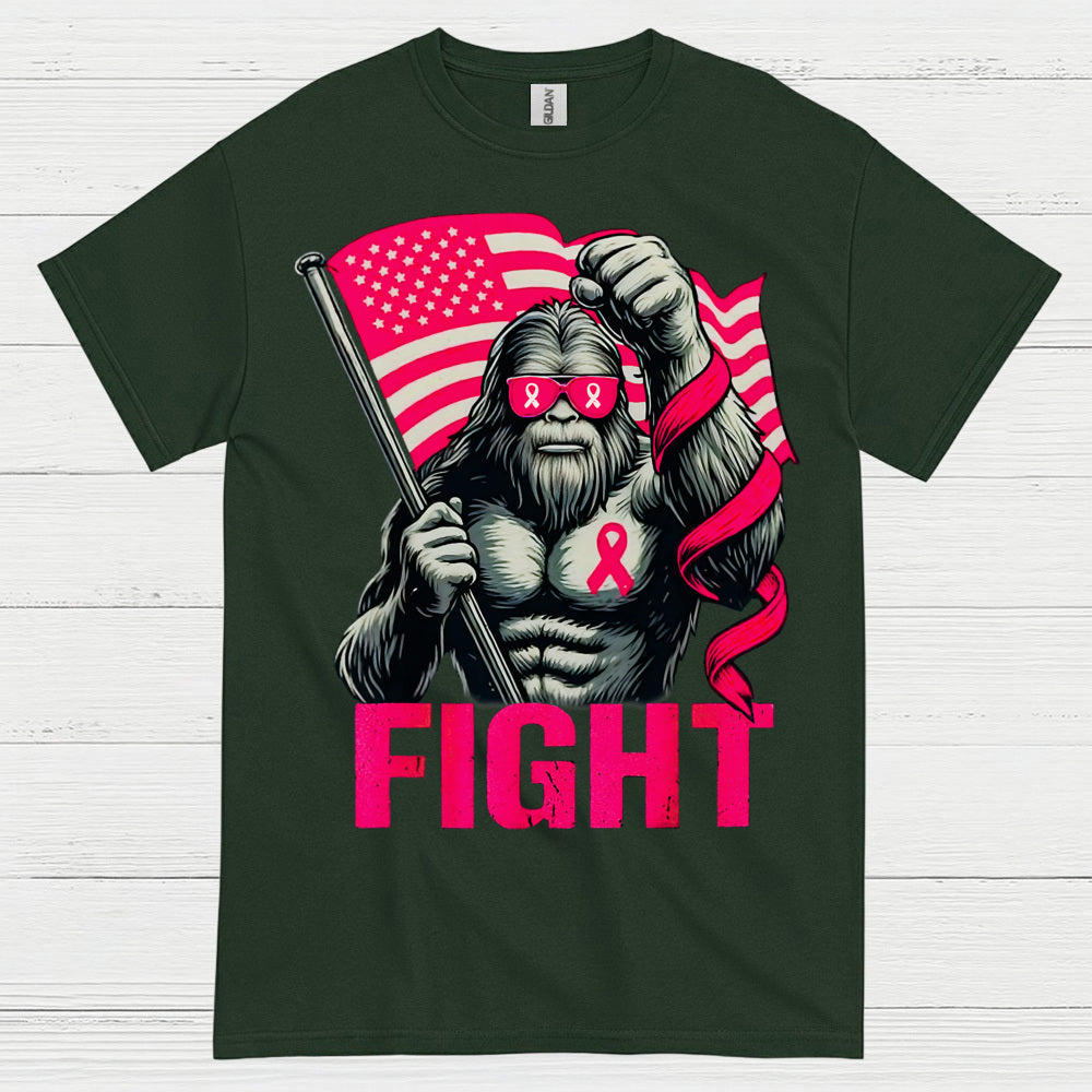 Fight Breast Cancer Bigfoot T Shirt