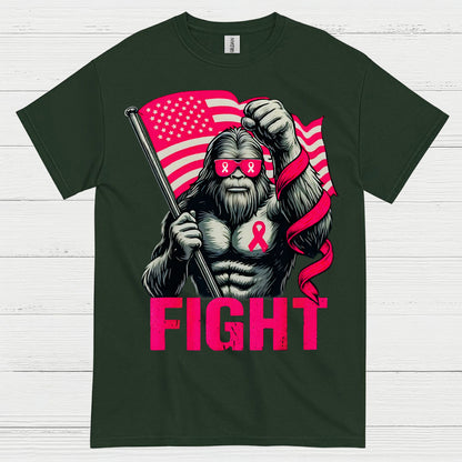 Fight Breast Cancer Bigfoot T Shirt