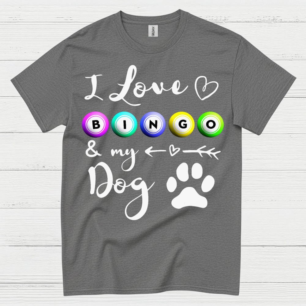 I Love Bingo And My Dog T Shirt