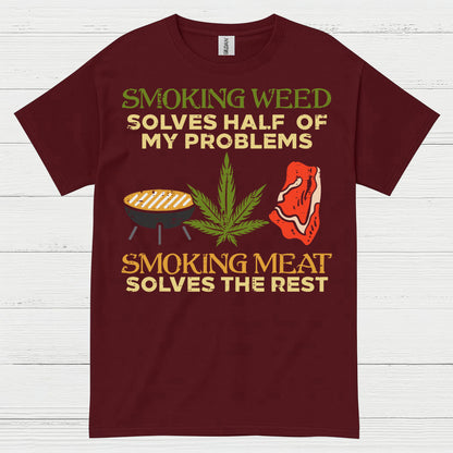 Smoking Weed Smoking Meat T Shirt
