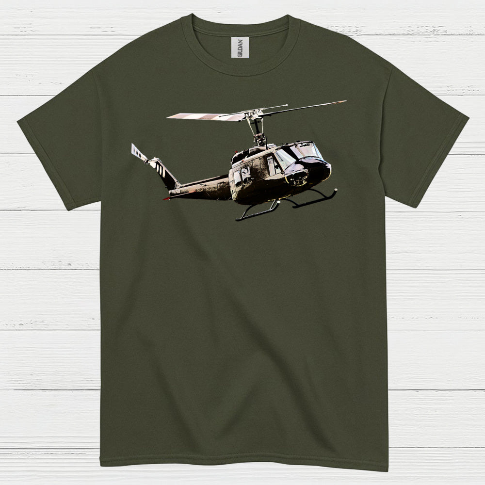 UH-1 Huey Classic Military Helicopter T Shirt