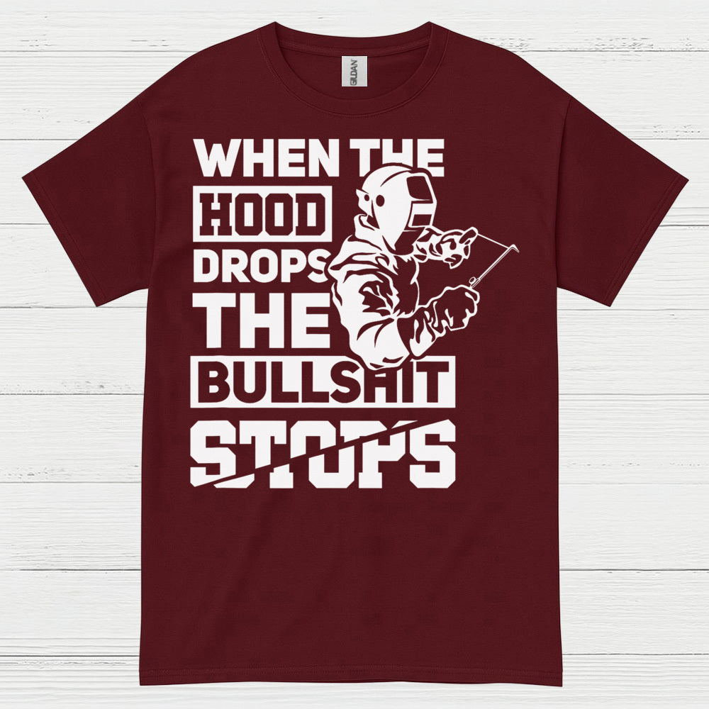 When The Hood Drops Welding T Shirt
