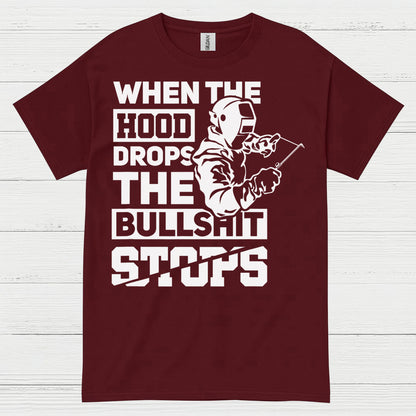 When The Hood Drops Welding T Shirt