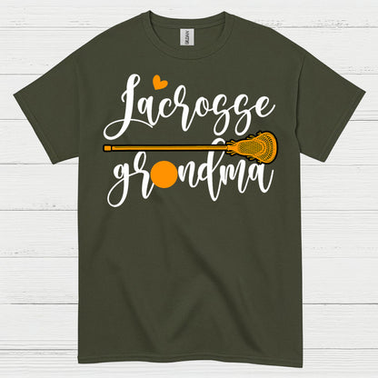 Lacrosse Grandma Heart Stick T Shirt
