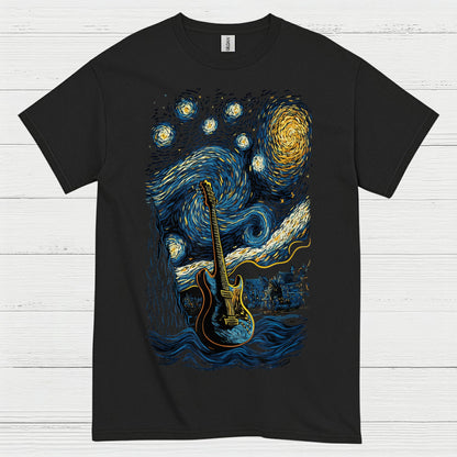 Starry Night Guitar T Shirt