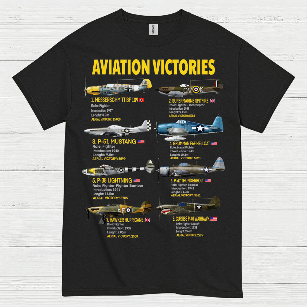 Aviation Victories WWII Fighter T Shirt