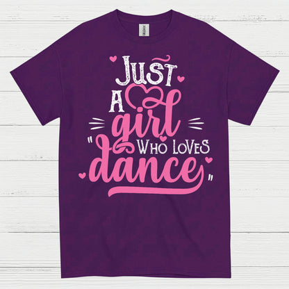 Just Girl Loves Dance Cute T Shirt