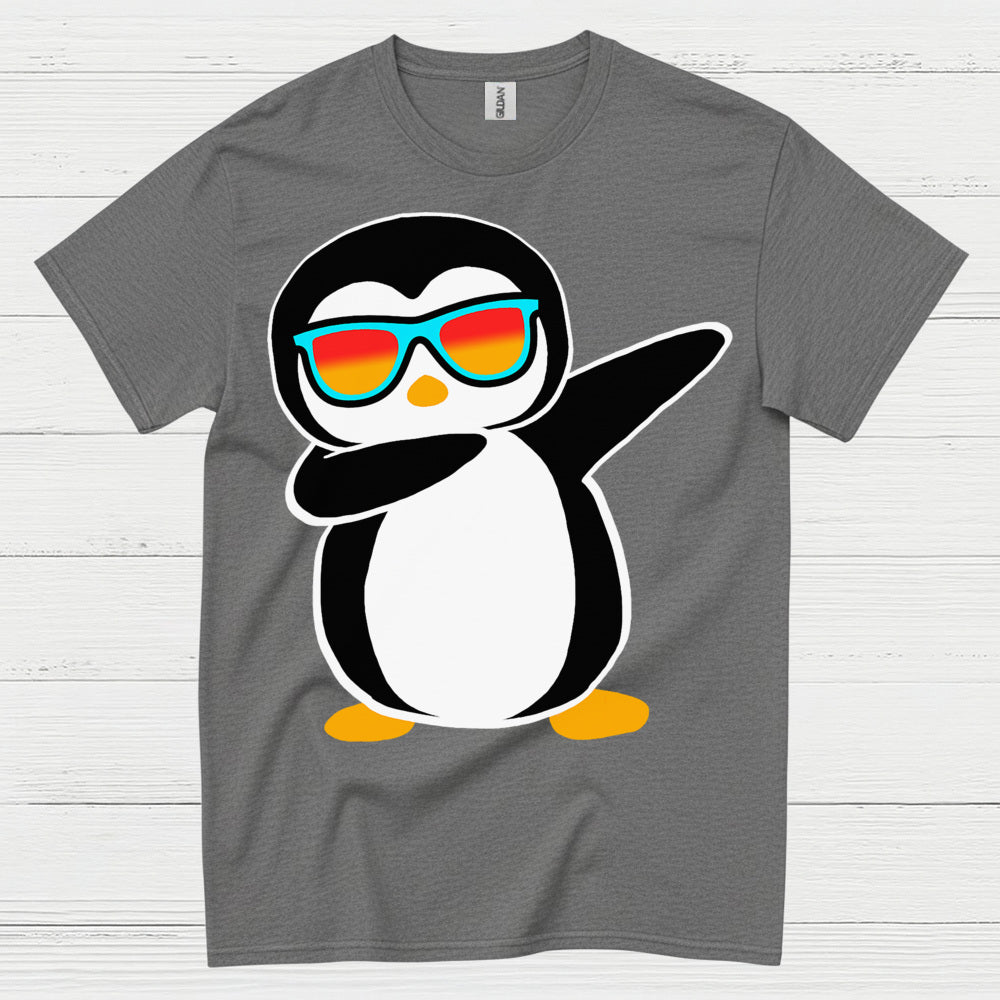 Cool Dabbing Penguin Funny Graphic T Shirt