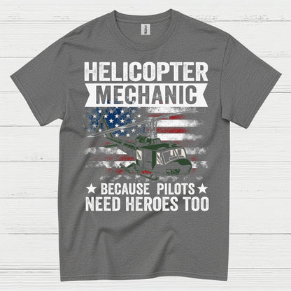 Helicopter Mechanic Heroes Aviation T Shirt