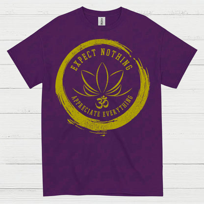 Expect Nothing Appreciate Everything Yoga T Shirt