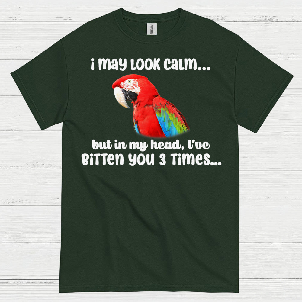 Calm Outside Wild Inside Macaw T Shirt