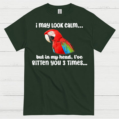Calm Outside Wild Inside Macaw T Shirt