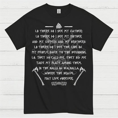 Viking Valhalla Warrior Prayer T Shirt