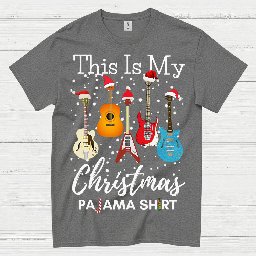 Guitar Christmas Pajama Vibes T Shirt