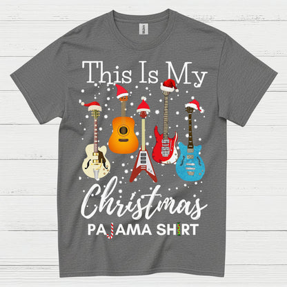 Guitar Christmas Pajama Vibes T Shirt