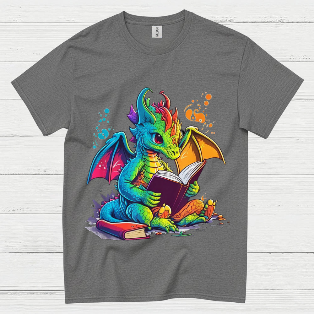 Book Lover Dragon T Shirt