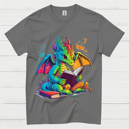 Book Lover Dragon T Shirt