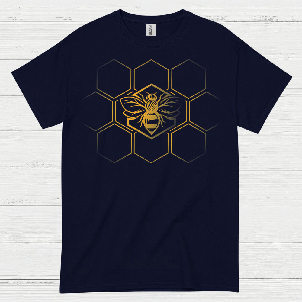 Minimal Honeycomb Bee Lover T Shirt