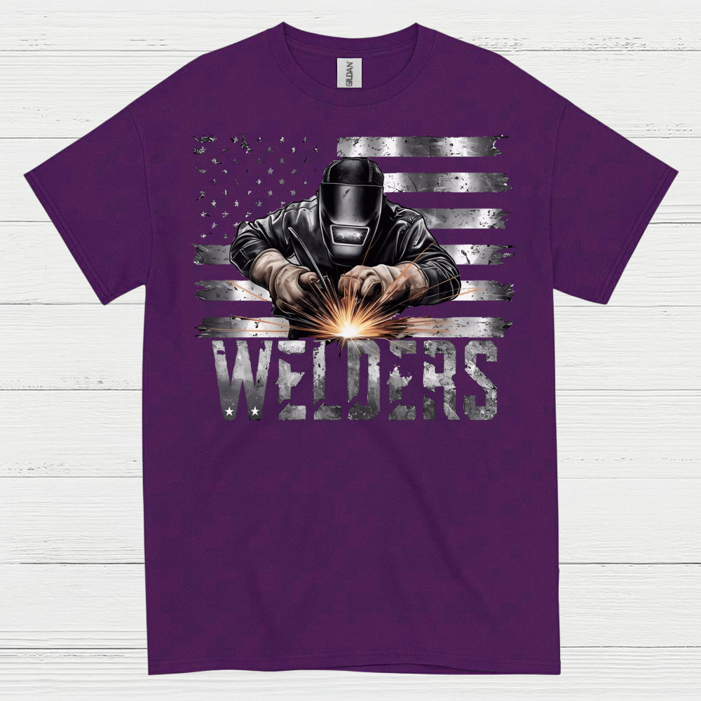 American Flag Welders T Shirt