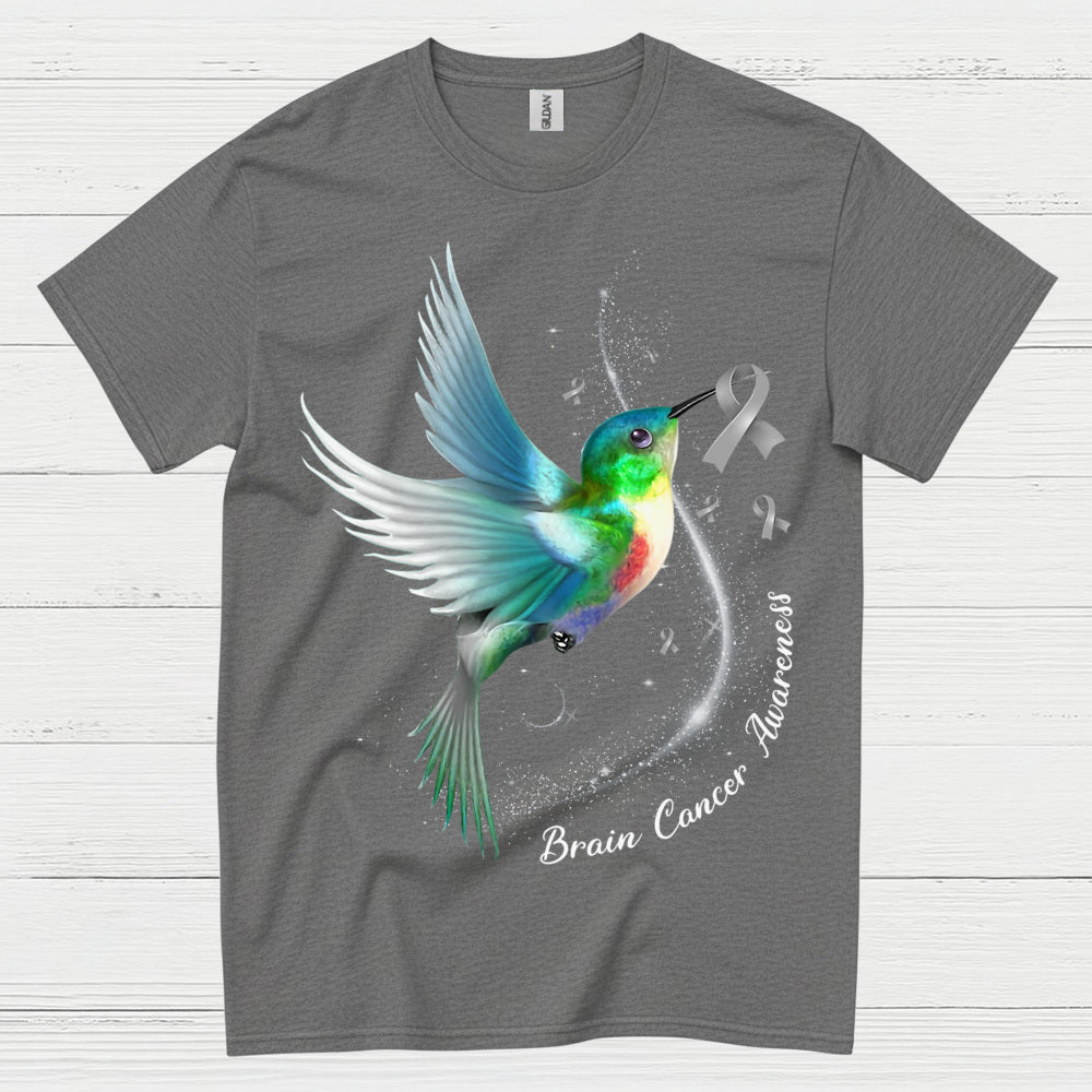 Brain Cancer Awareness Hummingbird T Shirt
