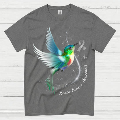 Brain Cancer Awareness Hummingbird T Shirt