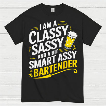 Classy Sassy Bartender Humor T Shirt