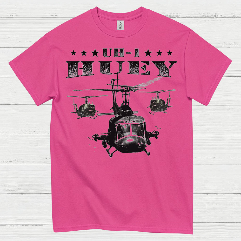 UH-1 Huey Helicopter Veteran T Shirt