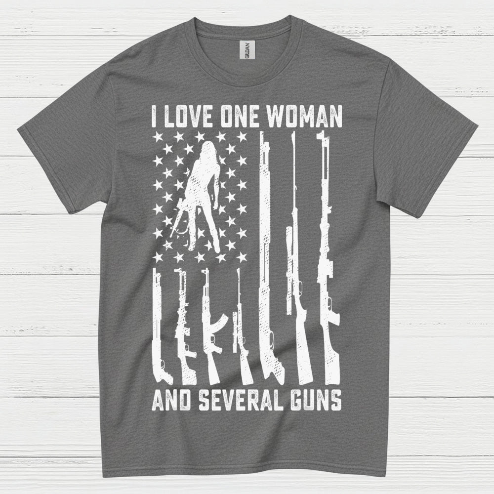I Love One Woman America And Several Guns T Shirt