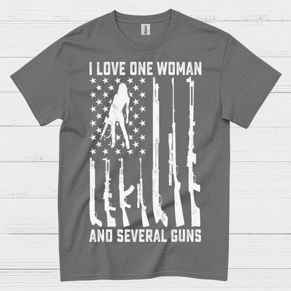 I Love One Woman America And Several Guns T Shirt