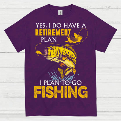 Retirement Plan Fishing T Shirt
