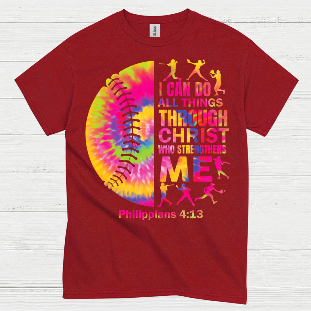 I Can Do All Things Through Christ Softball T Shirt