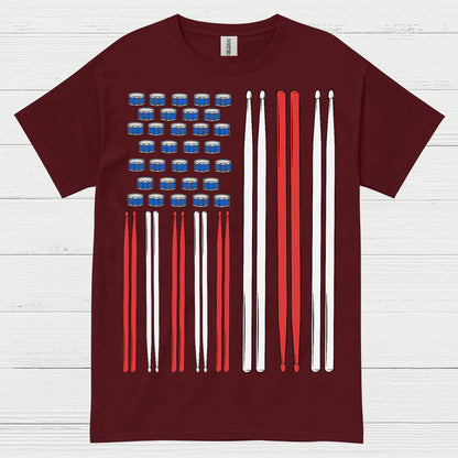 American Drummer Flag T Shirt