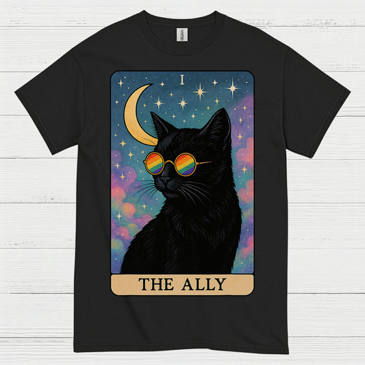 The Ally Rainbow Cat Art T Shirt