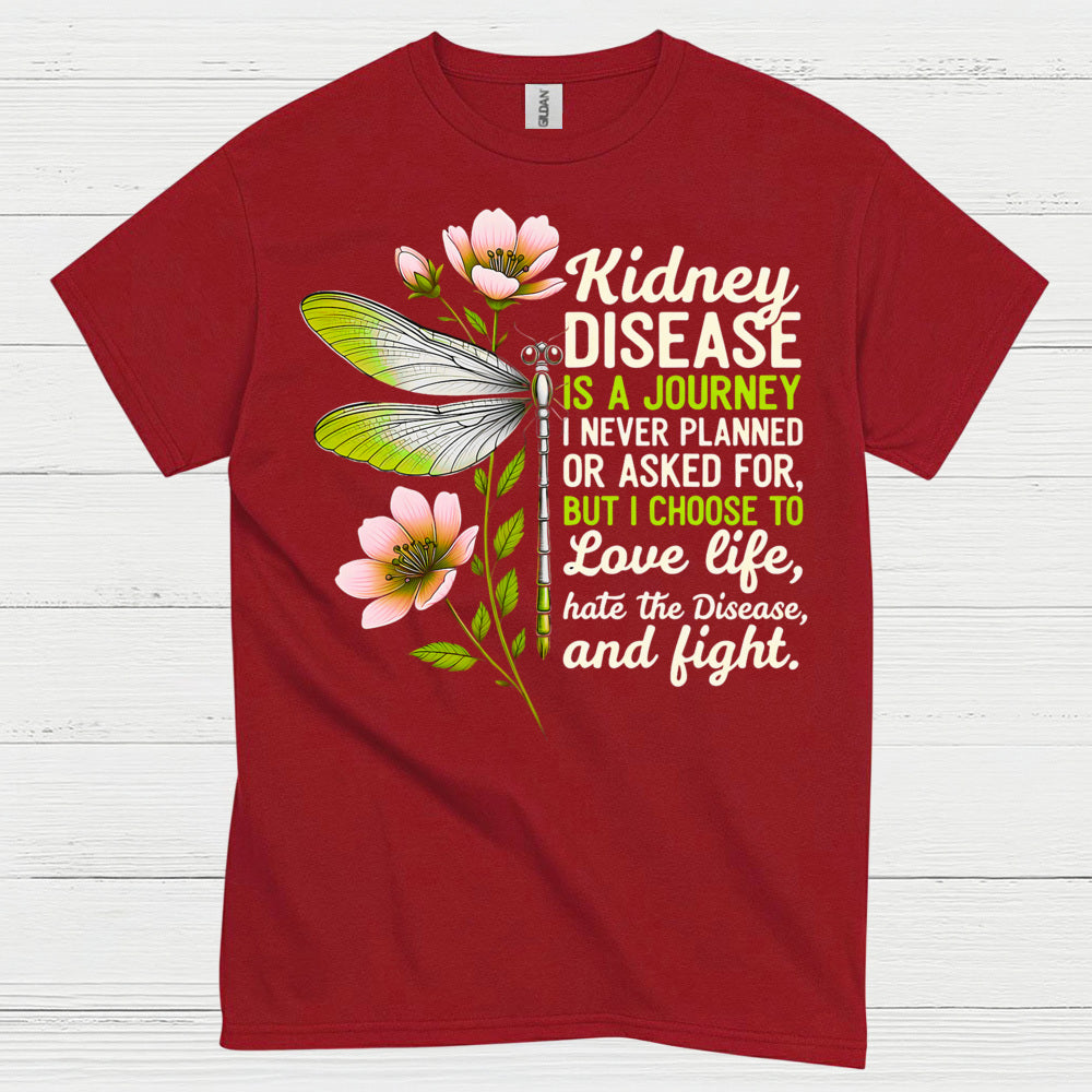 Kidney Disease Journey Love Life Strength T Shirt
