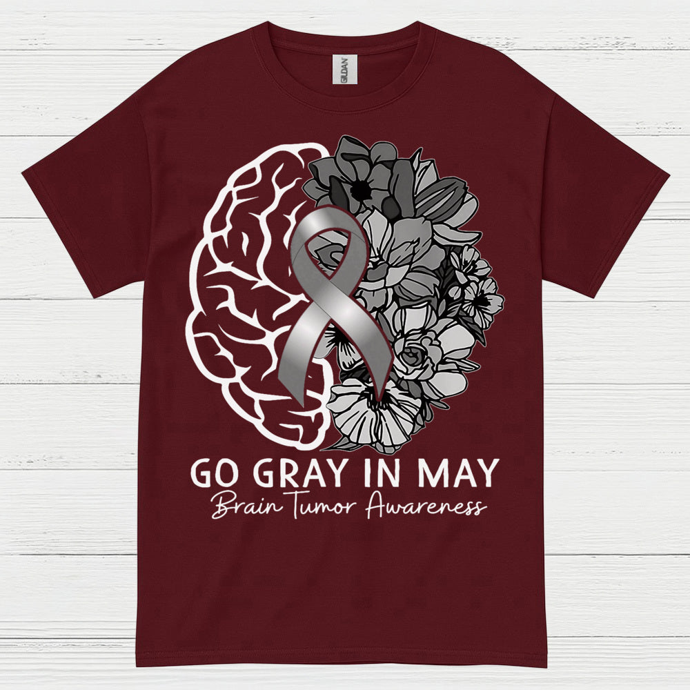 Go Gray In May Brain Tumor Awareness T Shirt