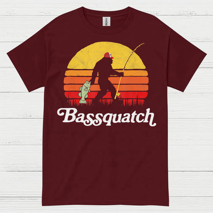 Bassquatch Bigfoot Fishing T Shirt